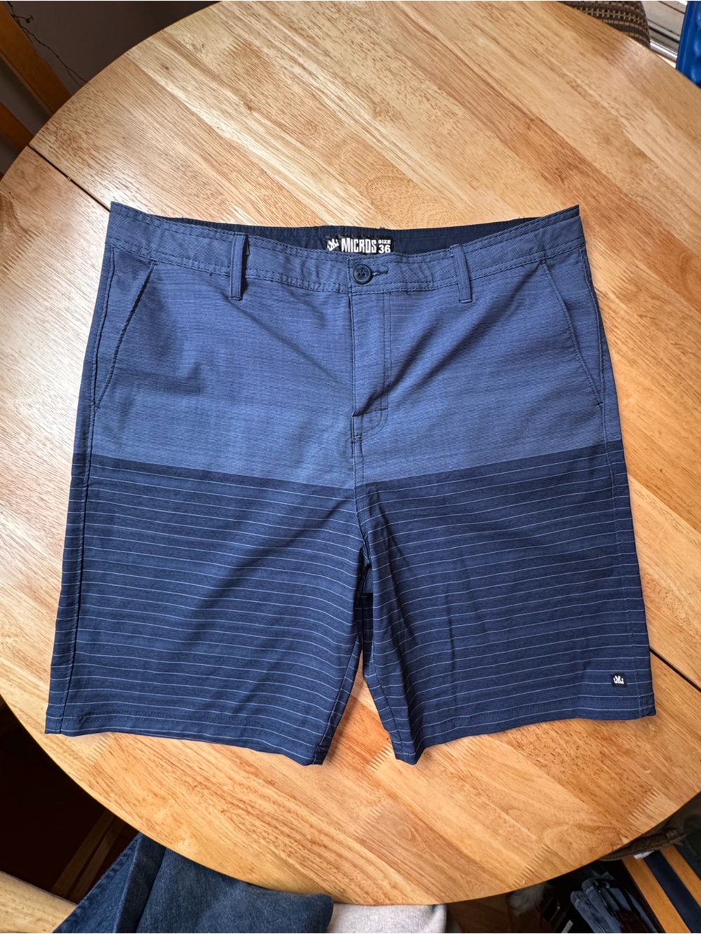 Micros Navy and Light Gray Swim Trunks